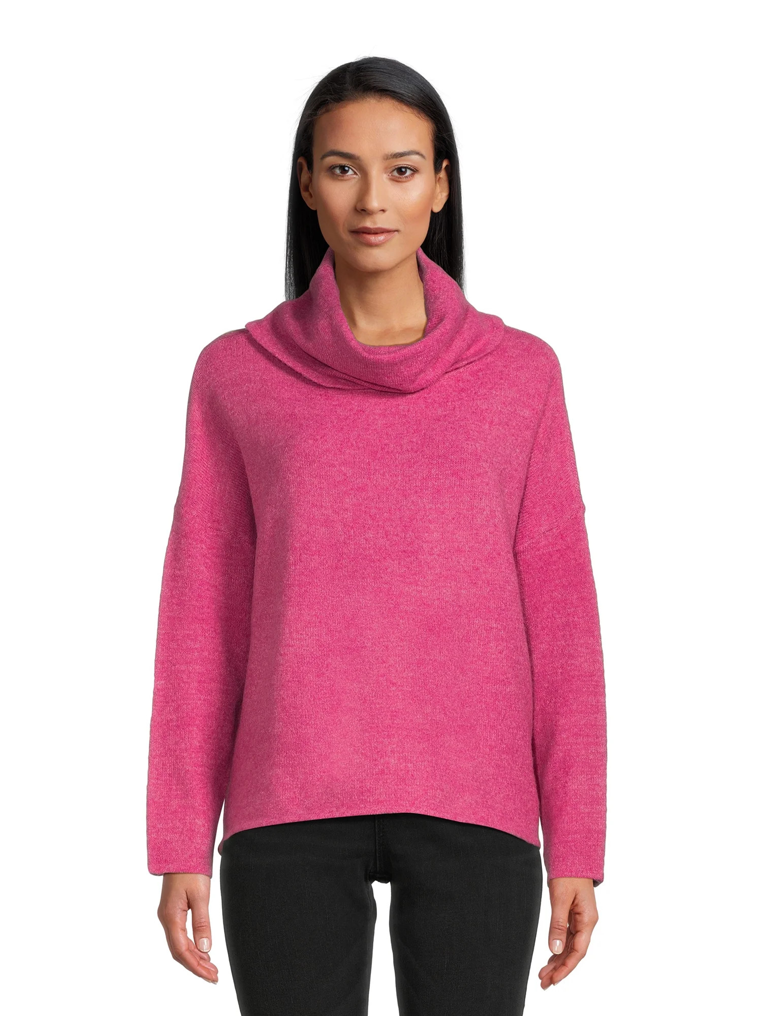 Dreamers by Debut Womens Cowl Neck Pullover Long Sleeve Sweater | Walmart (US)