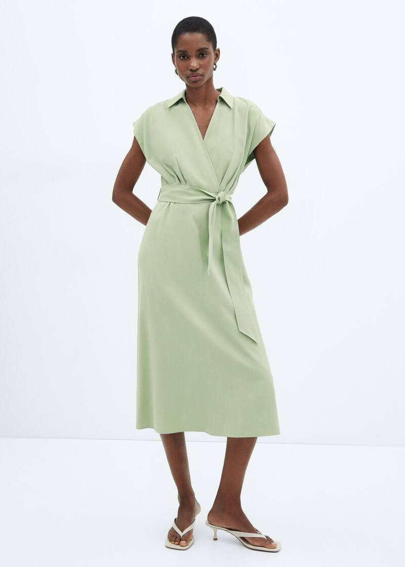 Belt wrap dress -  Women | Mango USA | MANGO (US)