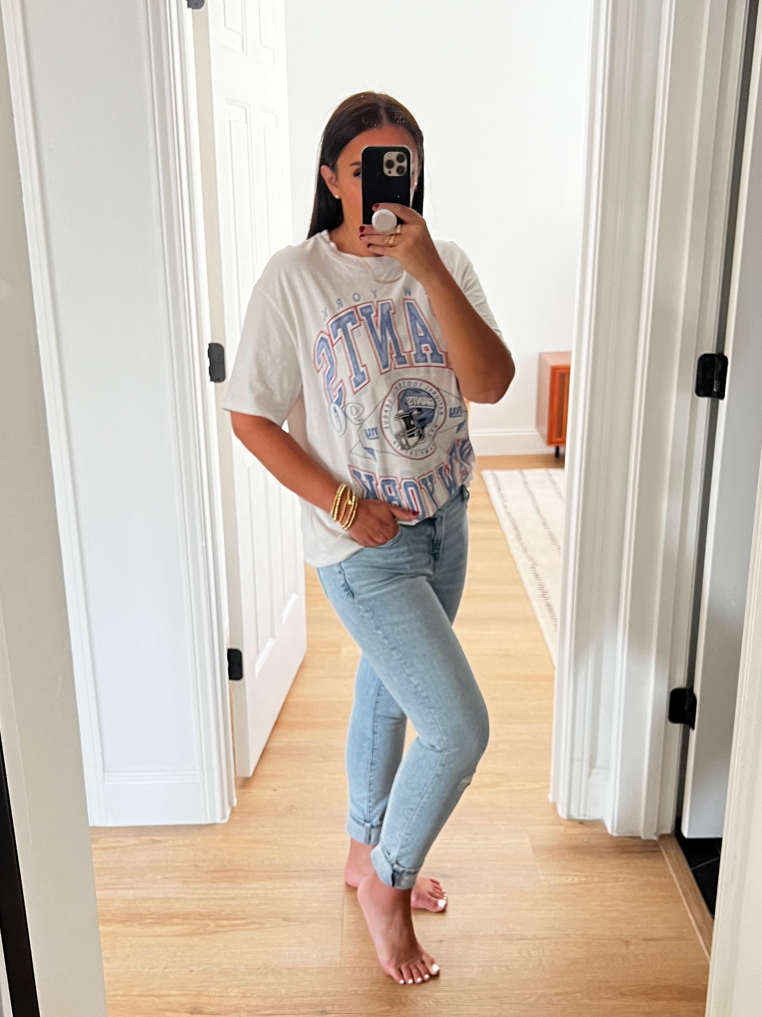 Oversized Boyfriend New York Giants Graphic Tee