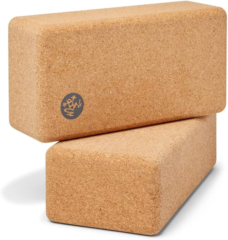 Manduka Cork Lean Yoga Block – Resilient Sustainable Material, Portable, Comfortable, Easy to G... | Amazon (US)