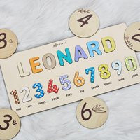 Personalized Name Puzzle With Pegs, Wooden Toddler Toy | Etsy (US)