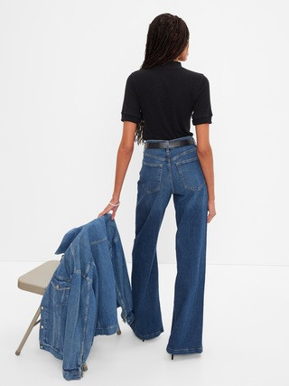 High Rise Stride Wide-Leg Jeans | Gap (US)