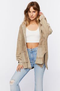 French Terry High-Low Jacket | Forever 21 | Forever 21 (US)