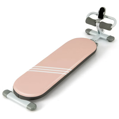 Costway Multifunctional Sit Up Bench w/3 Gear Adjustable Angles & Adjustable Length Pink/Blue | Target