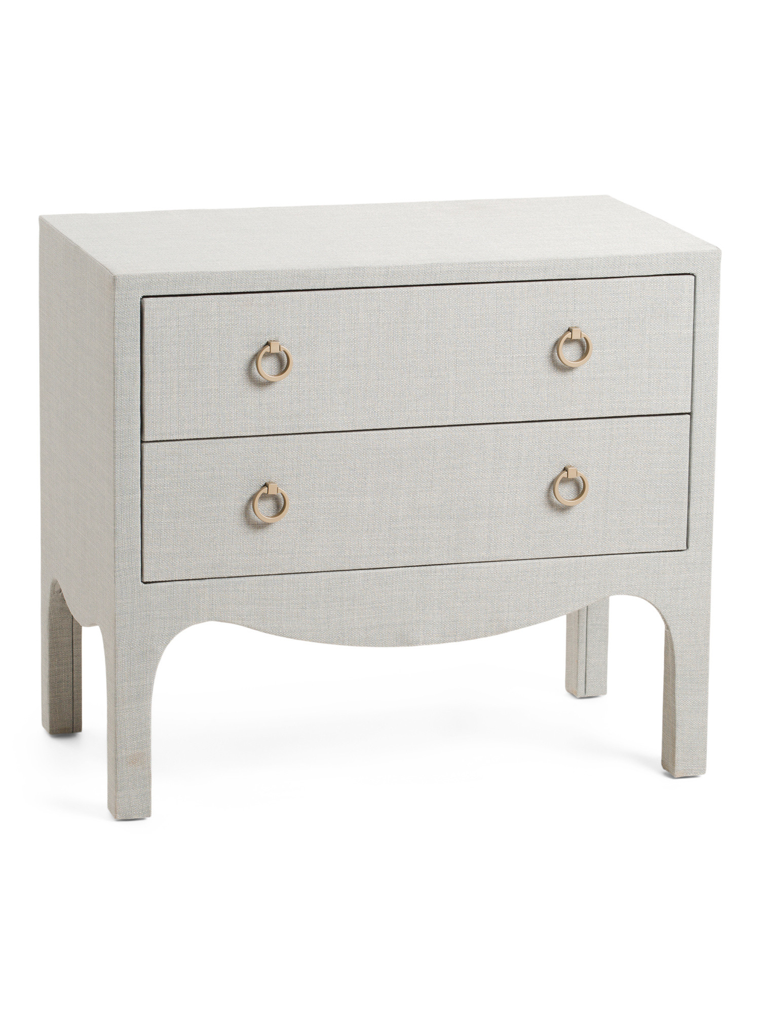 27in Linen Wrapped Two Drawer Side Table | Bedroom | Marshalls | Marshalls