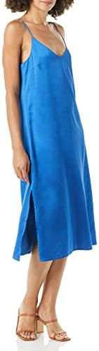 The Drop Women's Ana Silky V-Neck Midi Slip Dress | Amazon (US)