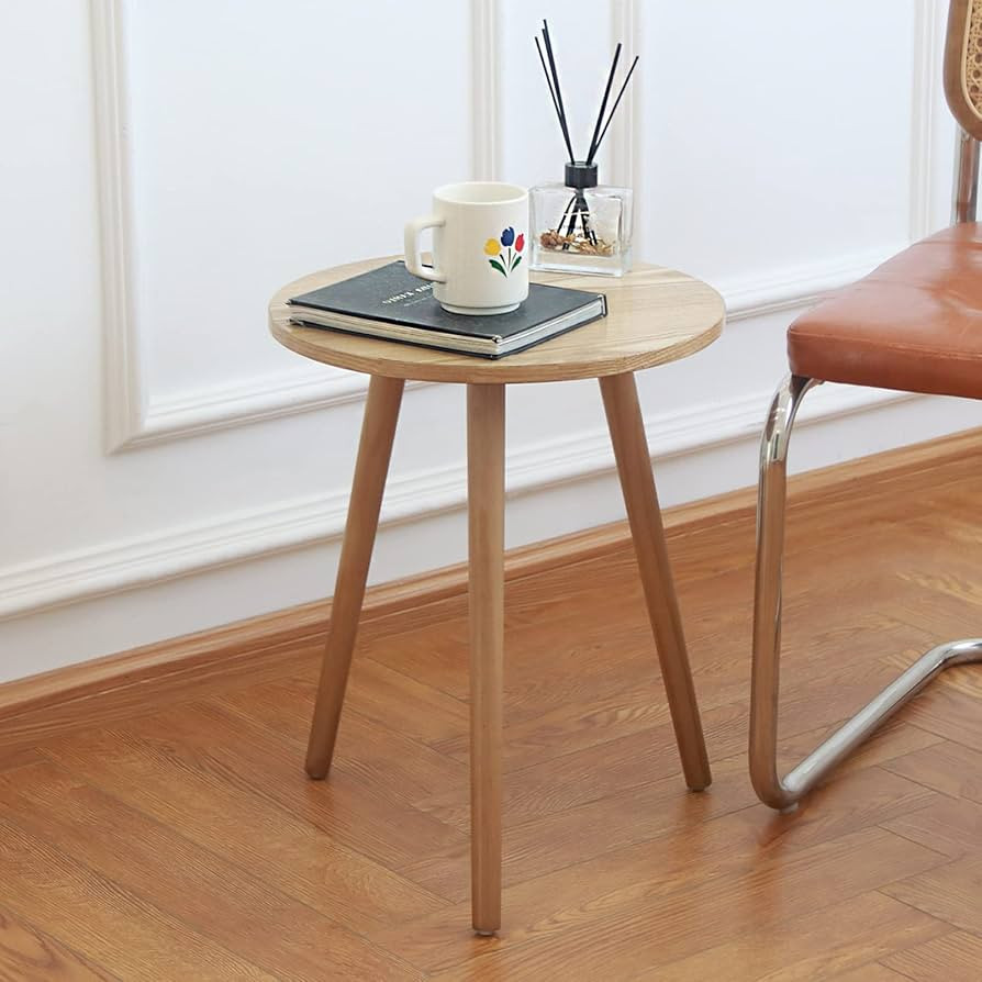 AWASEN Round Side Table, Small Side Table Modern End Accent Table for Living Room Bedroom Office ... | Amazon (US)