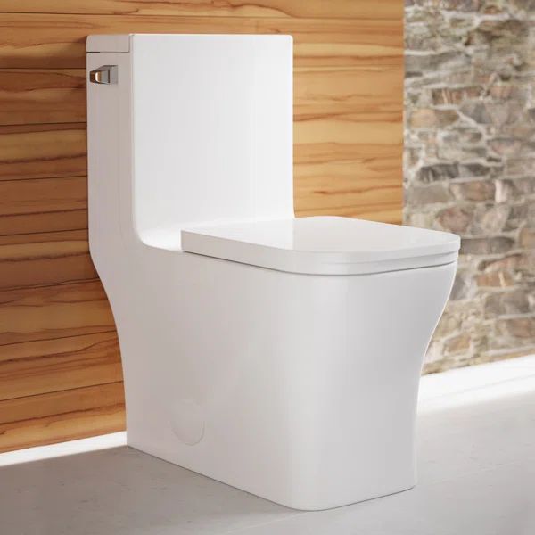 SM-1T107 Concorde 1.28 GPF (Water Efficient) Square One-Piece Toilet (Seat Included) | Wayfair Professional