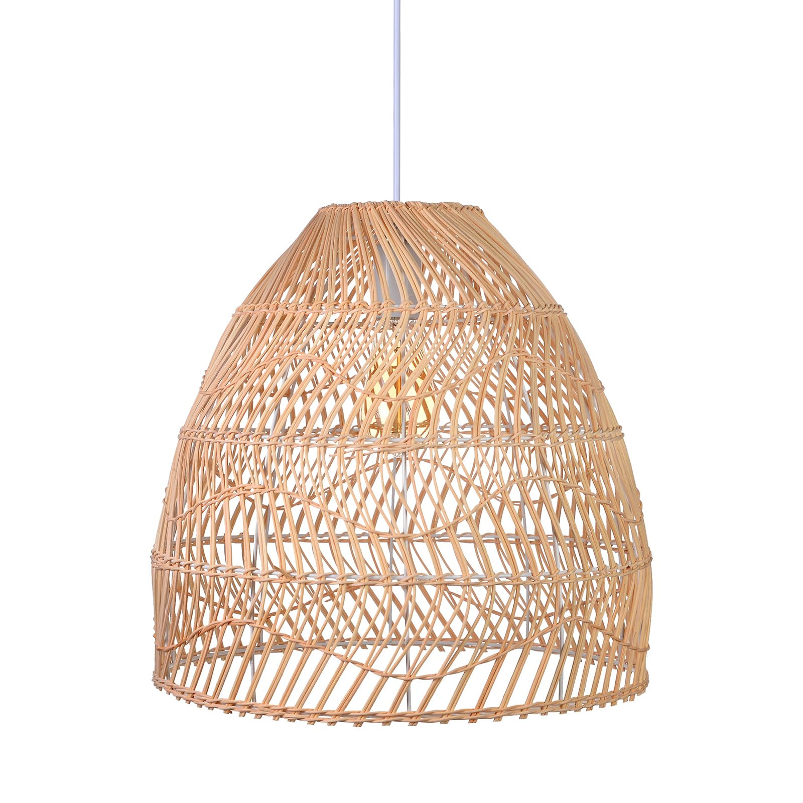 Arturesthome Rattan Pendant Light Fixture, Wicker Chandelier Boho Basket Ceiling Lighting, Large ... | Amazon (US)