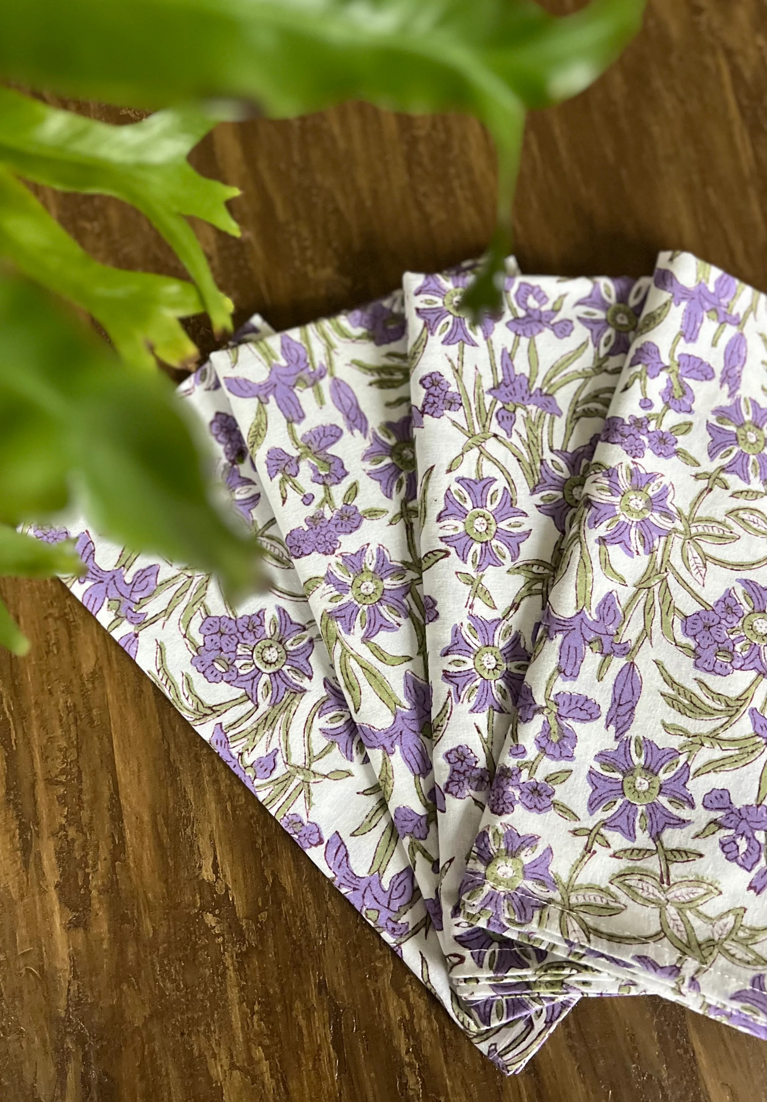 Lavender Pinwheel Napkins - Set of 4 | Christina Dickson Home