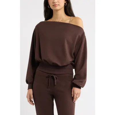 BP. Off the Shoulder Sweatshirt in Black at Nordstrom, Size X-Small | Nordstrom