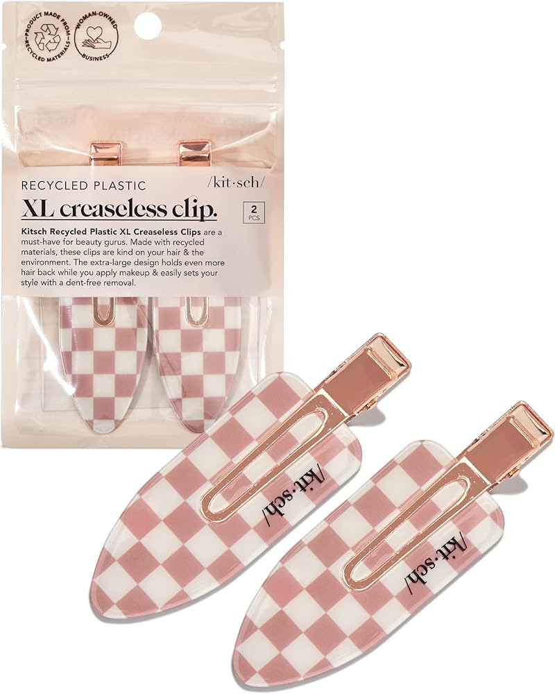 Kitsch Creaseless Hair Clips for Women - No Crease, No Bend Hair Clips for Styling, Bangs, Makeup... | Amazon (US)