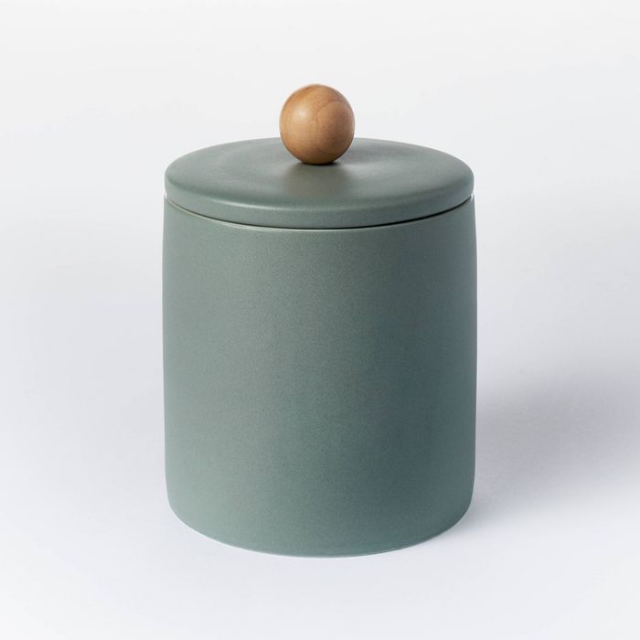 Lidded Stoneware Container Set with Faux Clay Finish - Threshold™ designed with Studio McGee | Target