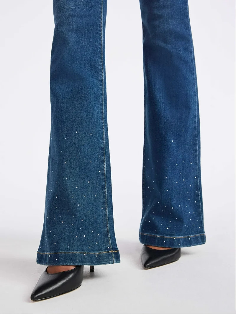 Sofia by Sofia Vergara Women's and Women's Plus Melisa Flare High Rise Jeans, 30.5", 32.5" and 34... | Walmart (US)