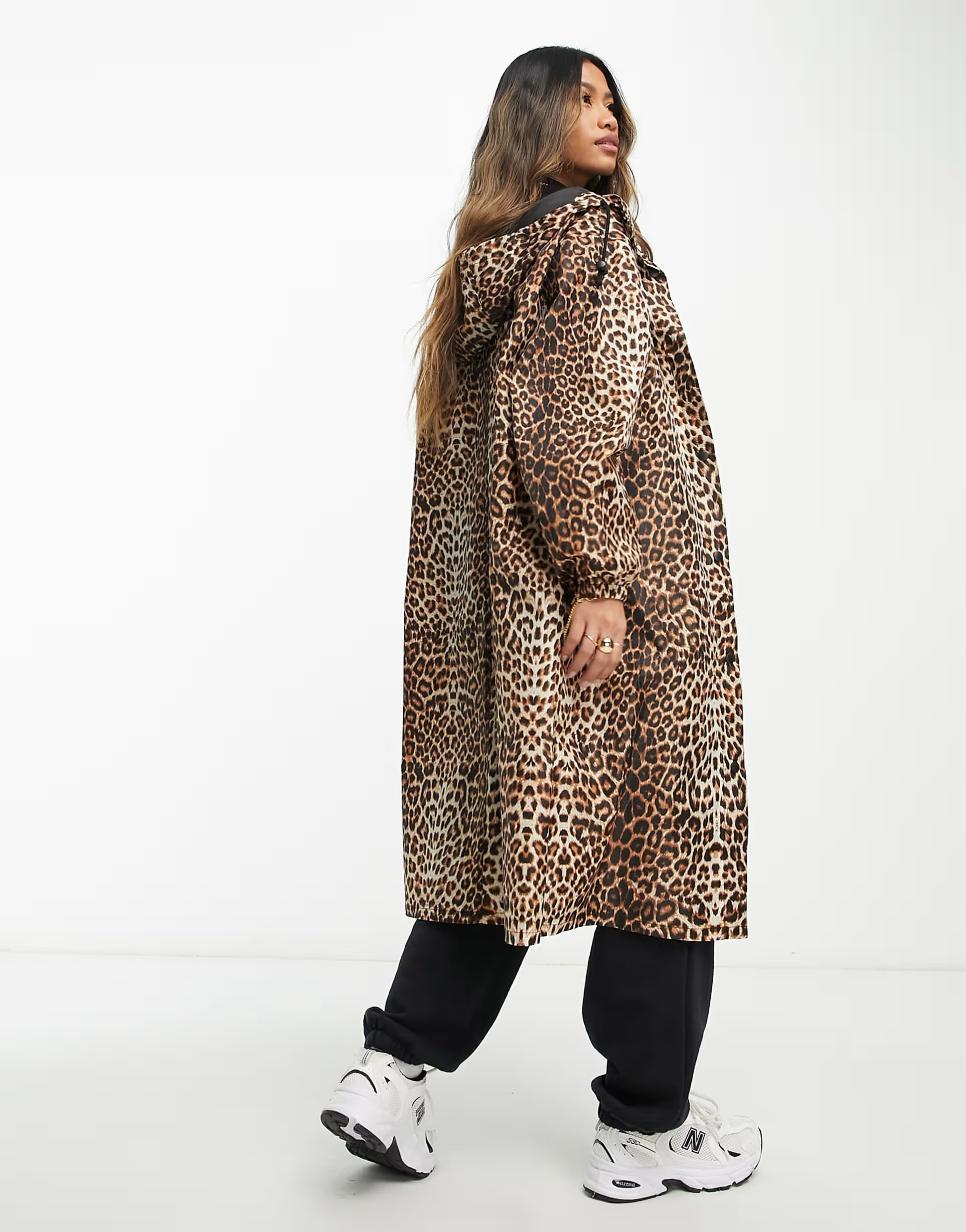 ASOS DESIGN longline rain parka in animal print | ASOS (Global)