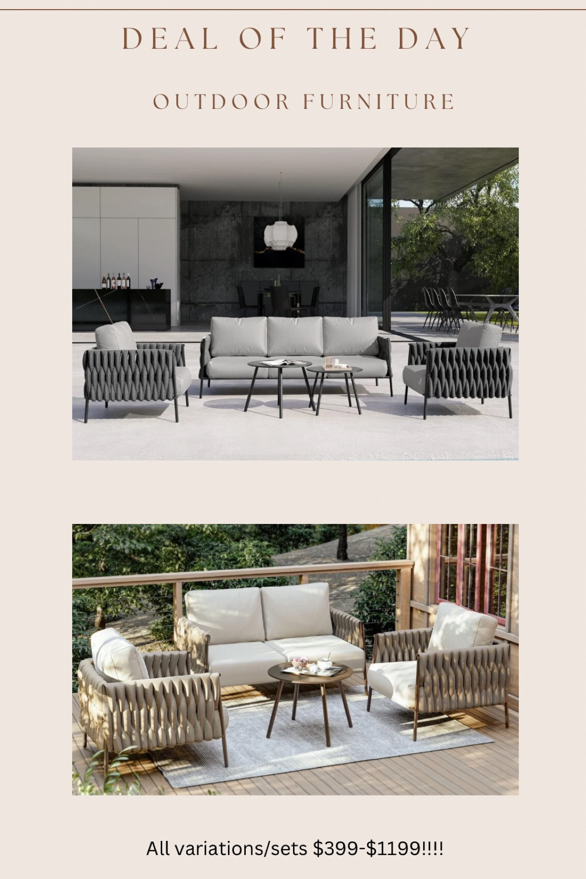 New find!! This woven side style has been super popular this season & is typically $3000+!! 

I just found this on Amazon & it comes in two colors & lots of different variations! 

Limited quantities available / high sellout risk! 😍🙌🏻🚨

#LTKSeasonal #LTKHome #LTKSaleAlert