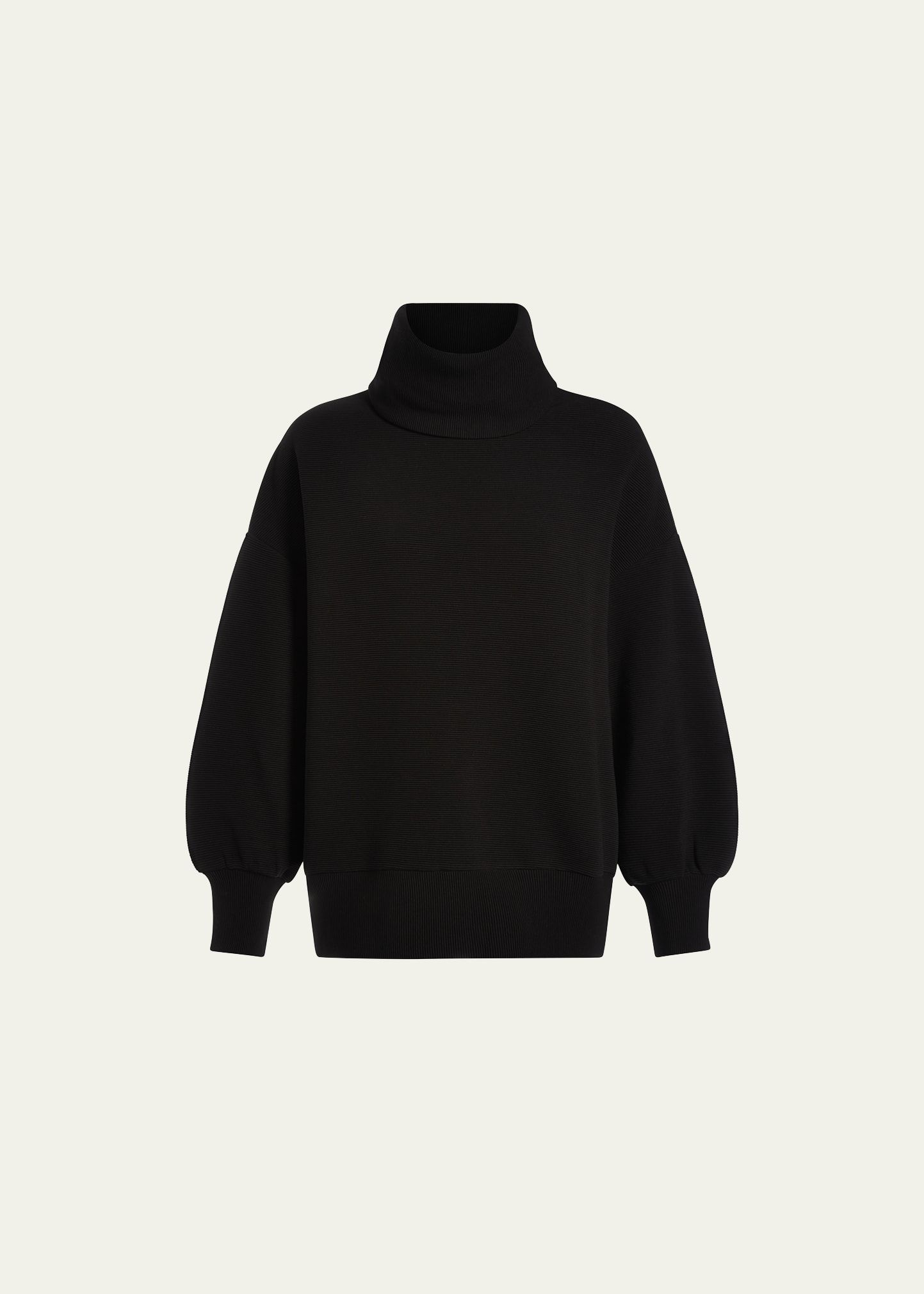 Varley Milton Rib-Knit Turtleneck Sweatshirt | Bergdorf Goodman