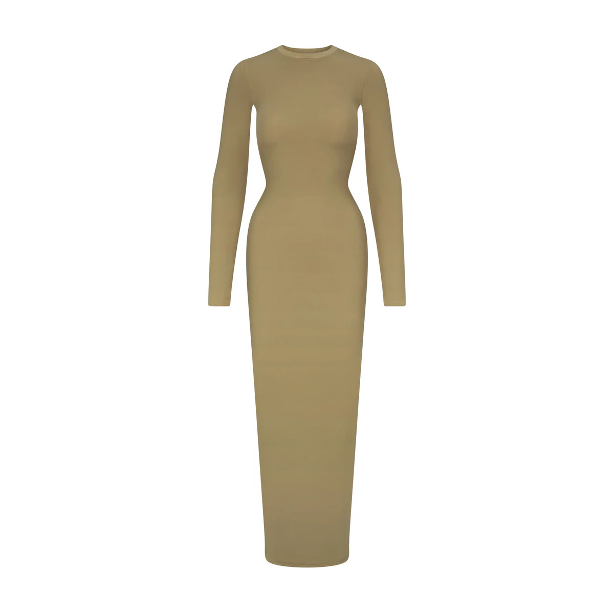 FITS EVERYBODYCREW NECK LONG SLEEVE DRESS$88 | SKIMS (US)