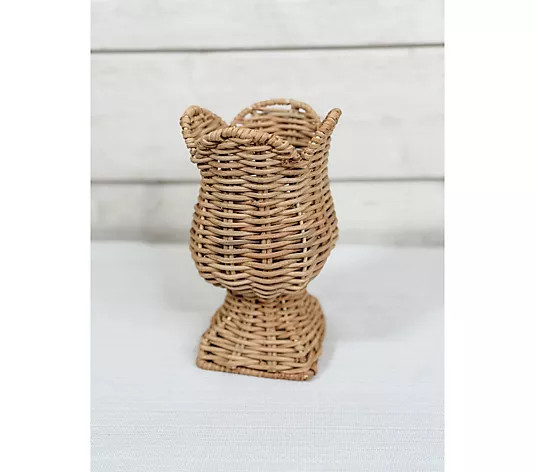 Make Your Selection: Simply Stunning 7" Woven Scalloped Footed Urn by Janine Graff | QVC