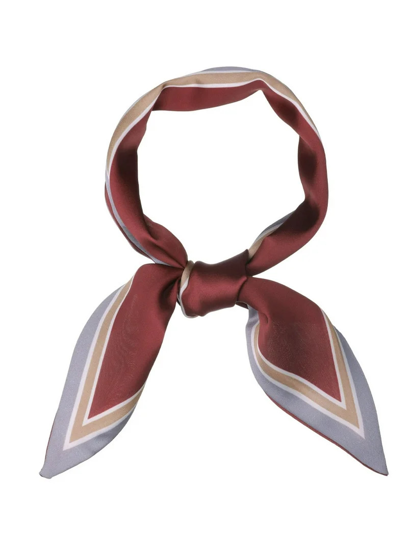 INSPIRE CHIC Women's Elegant Skinny Scarf Ribbon Hair Band  Handbag Handle Neck Scarf Wine Red Pu... | Walmart (US)