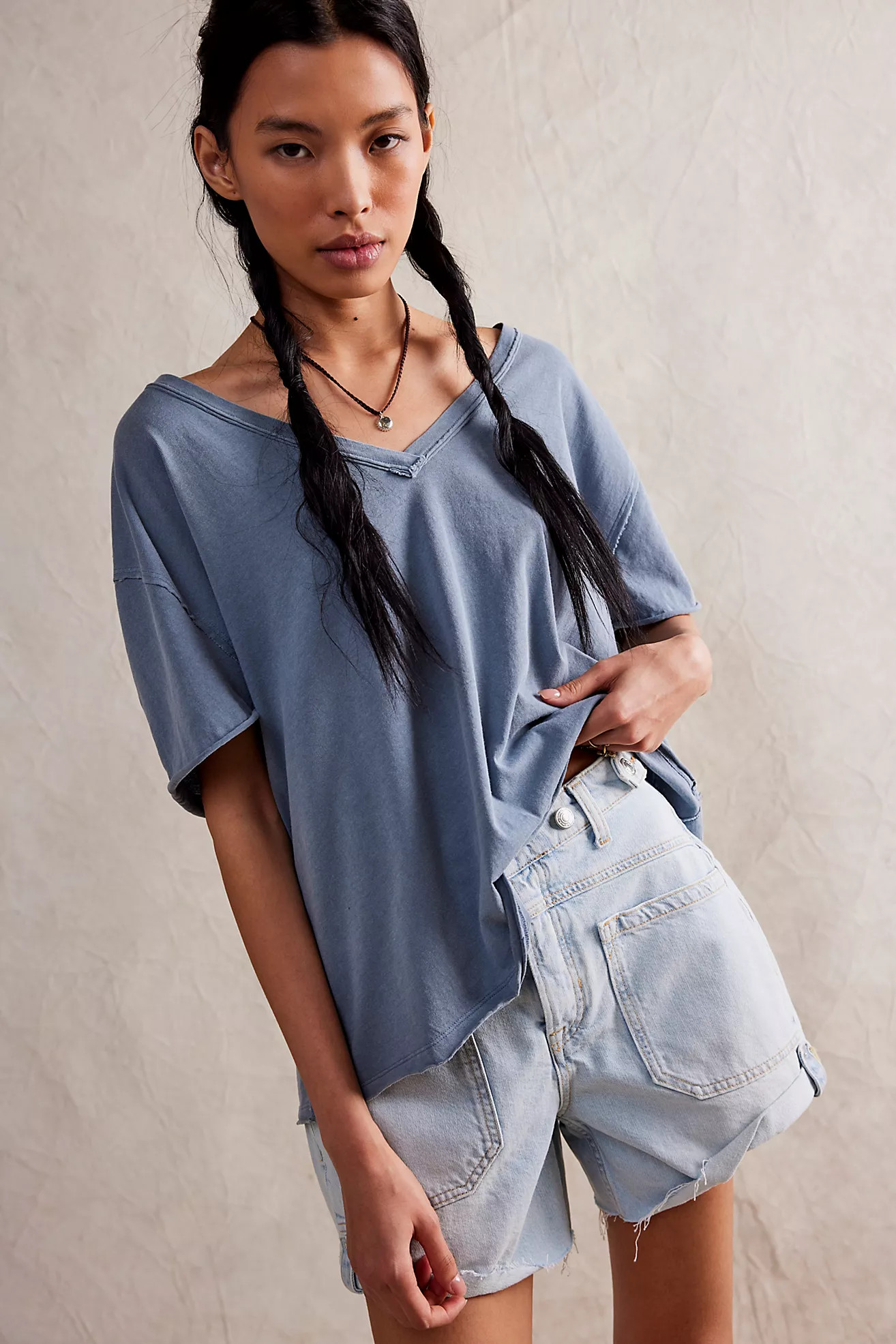 We The Free Nina V-Neck Tee | Free People (Global - UK&FR Excluded)