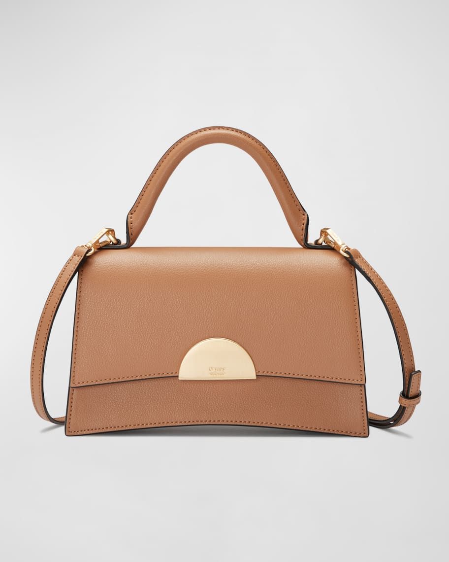 Milla Flap Leather Top-Handle Bag | Neiman Marcus