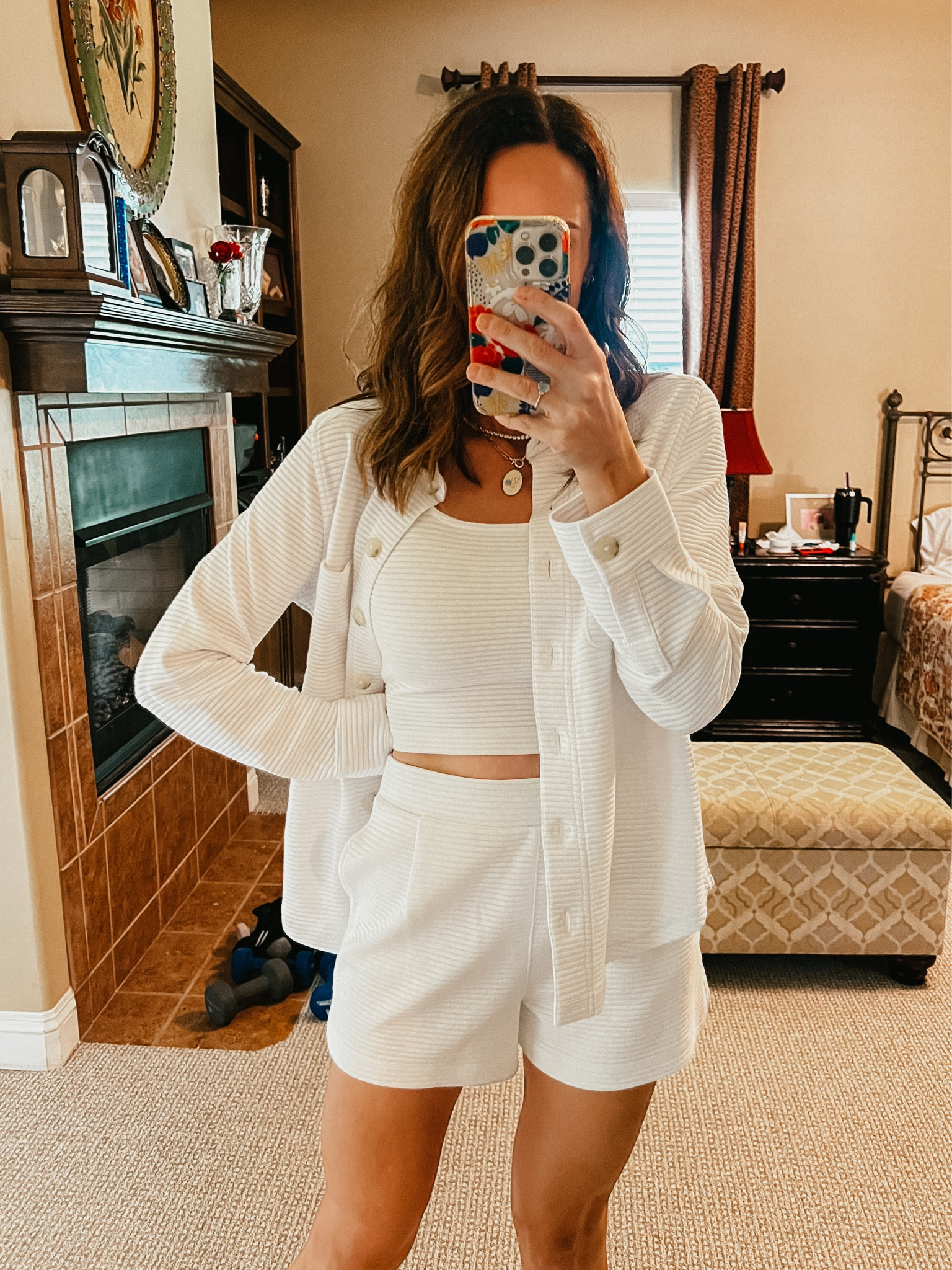 Omg!!!  This set is fabulous quality and perfect for comfy everyday wear, or your next vacation! 

5’9” • Size small • Size 27 

Everything is true to size.  I’m wearing a small in shorts, top, and jacket.  

#LTKOver40 #LTKStyleTip #LTKActive