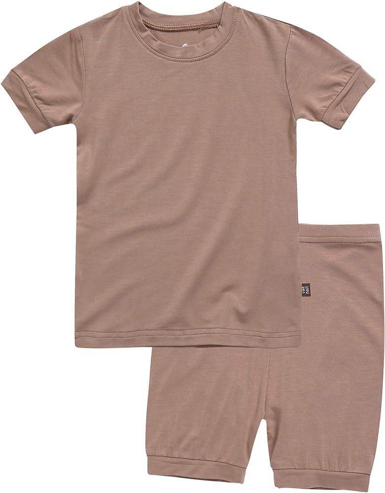 VAENAIT BABY Toddler Kids Girls Boys Solid Short Soft Shirring Viscose Cool Warm Fabric Pjs Sleep... | Amazon (US)