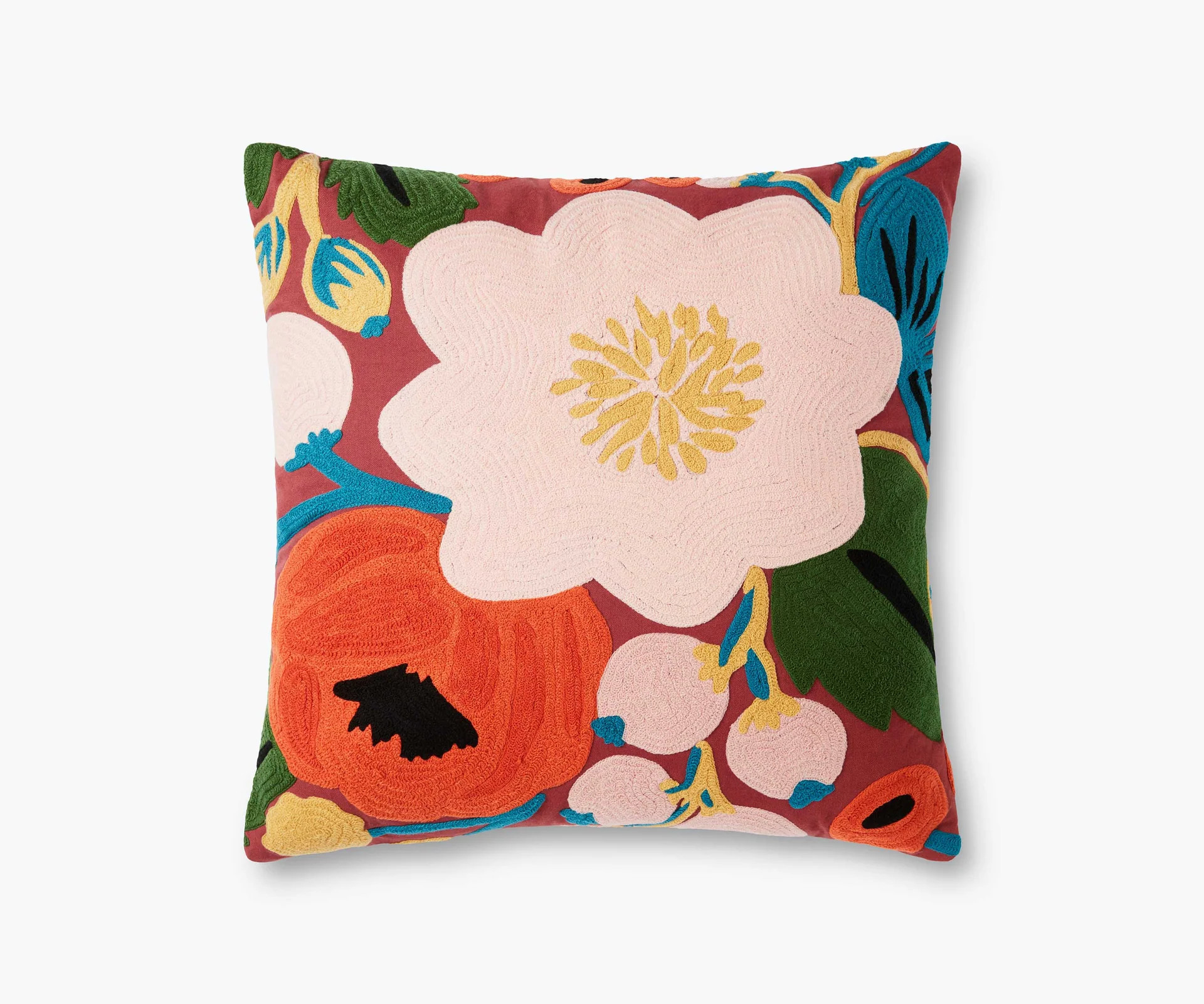 Vintage Blossoms Embroidered Pillow - Blush | Rifle Paper Co.