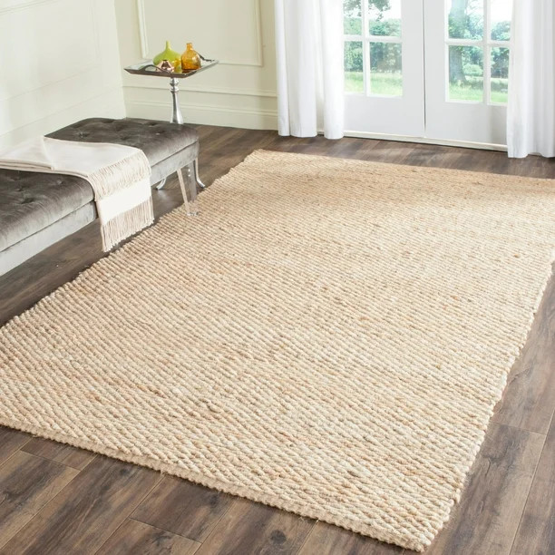 SAFAVIEH Natural Fiber Bryon Braided Jute Area Rug, Natural, 6' x 9' | Walmart (US)