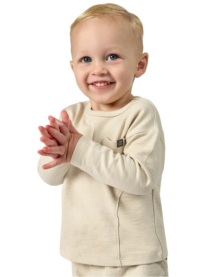 Modern Moments by Gerber Baby Neutral Seamed Drop Shoulder Top, Sizes 0/3 Months - 24 Months | Walmart (US)