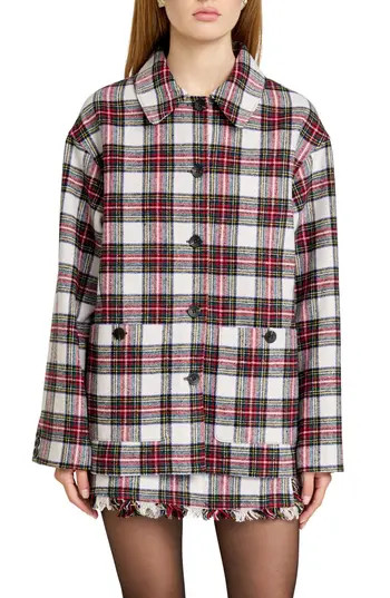 WAYF Morgan Plaid Jacket in Ivory Plaid at Nordstrom Rack, Size Medium | Nordstrom Rack