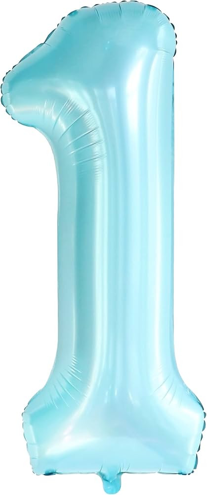 KatchOn, Light Blue 1 Balloon Number - 40 Inch | Giant, Blue Number 1 Balloon for First Birthday ... | Amazon (US)