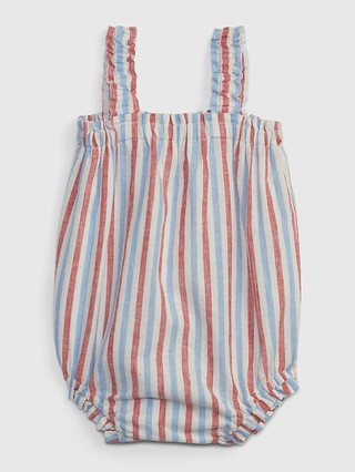 Baby Linen-Cotton Bubble Shorty One-Piece | Gap (US)