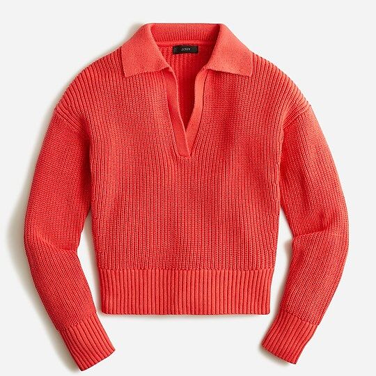 Collared cotton beach sweater | J.Crew US