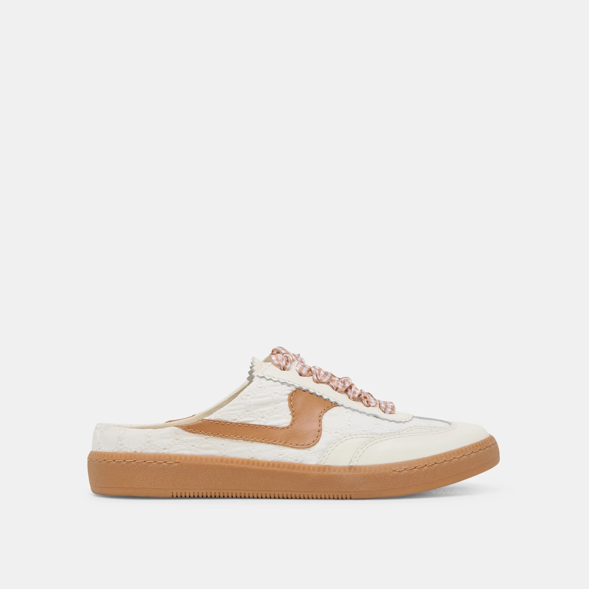 NOTICE SLIDE SNEAKERS WHITE PINK EYELET | DolceVita.com