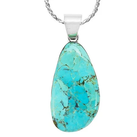Turquoise Jewelry Necklace for Women Sterling Silver 925 | Turquoise Network | PN3102-LG-C75-R20 | Walmart (US)