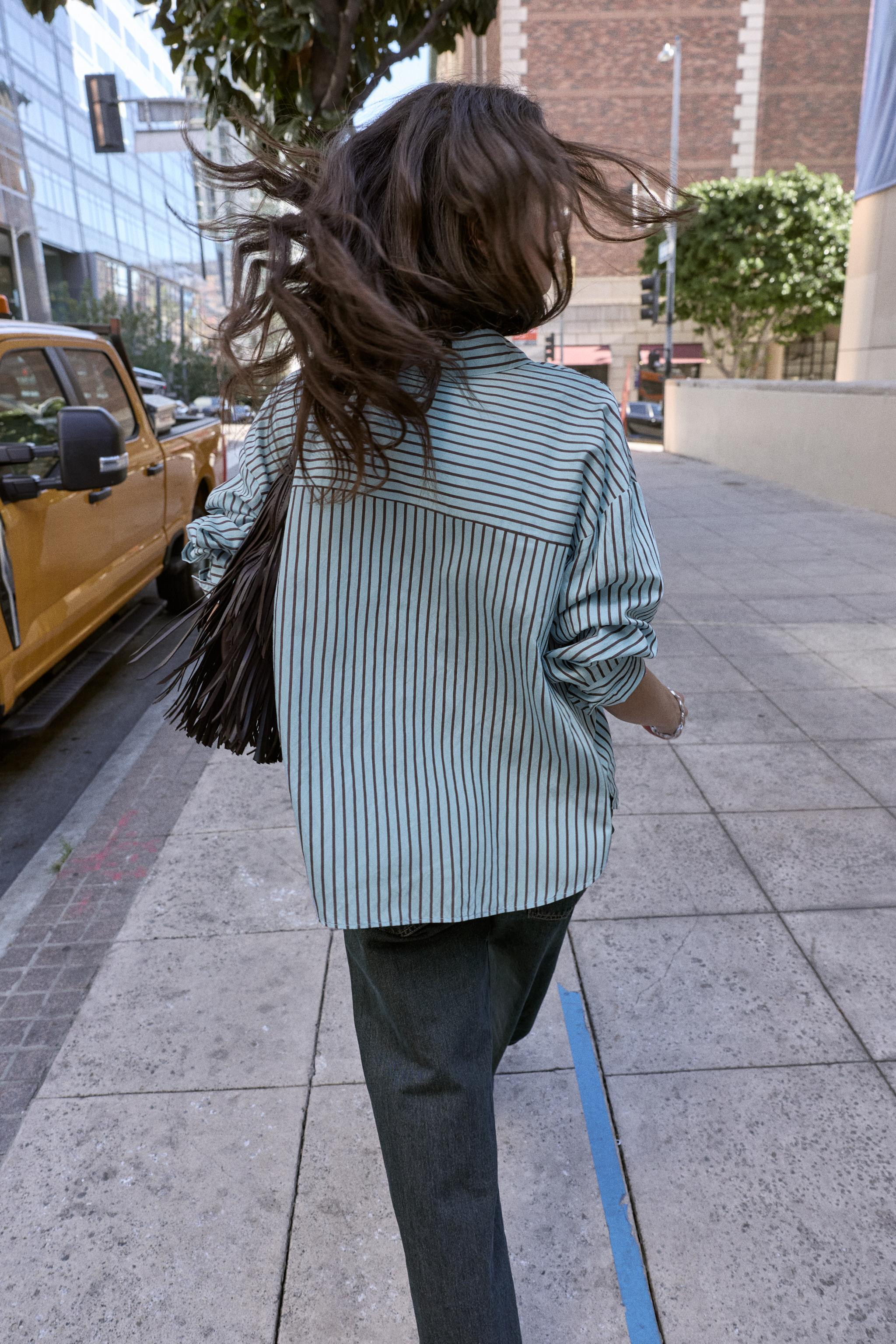 OVERSIZE STRIPED POPLIN SHIRT | Zara UK