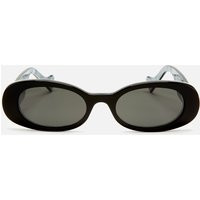 Gucci Women's Oval Frame Acetate Sunglasses - Black/Grey | Coggles (Global)
