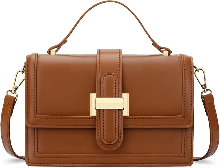 KKXIU Crossbody Bags for Women - Top Handle Purses for Lady, Leather Handbags Shoulder Clutch wit... | Amazon (US)