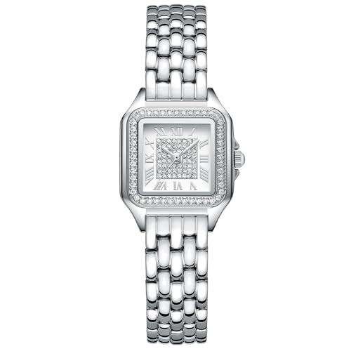 FROVBOR Silver Watches for Women with Vintage Rectangular Case Roman Dial | Amazon (US)