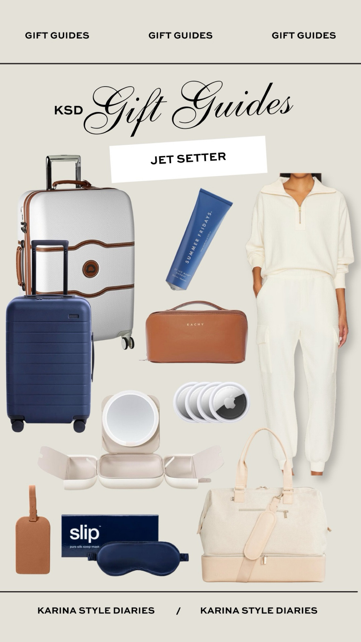 Travel Gift Guide ✈️ Shopping for the perfect holiday gifts is no easy task. However, one trick you might find helpful is to stick to a specific theme. For example, know someone who loves to travel? Upgrade their luggage, gift them a cute set to wear on travel days, or treat them to a new weekender bag. We all tend to be on the go during this time of year, so why not lean into that with some travel based gifts?! All of these picks are sure to be well received (and put to good use!)

#LTKGiftGuide #LTKHoliday #LTKSeasonal