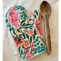 Oven Mitt, Pink Unicorns & Flowers On Canvas, Perfect Gift For Your Favorite Unicorn | Etsy (US)