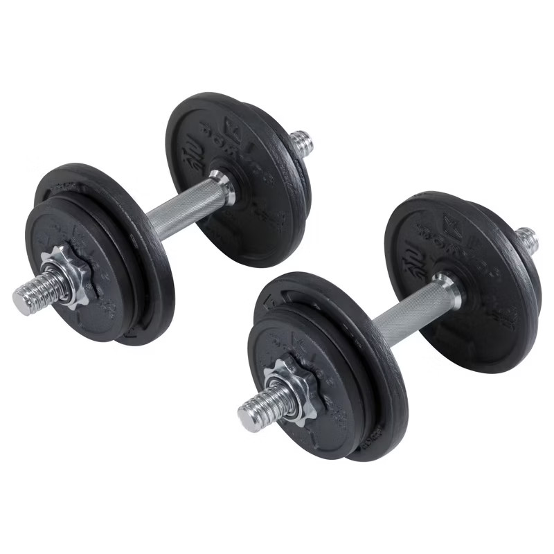 Decathlon Corength Adjustable Strength Training Dumbbell Set with Carrying Case 44 lbs, Black | Target
