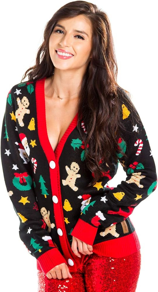 Tipsy Elves Classic Cute Cardigan Ugly Christmas Sweaters for Women with Fun Patterns and Animals | Amazon (US)