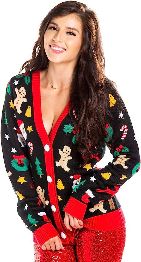 Tipsy Elves Classic Cute Cardigan Ugly Christmas Sweaters for Women with Fun Patterns and Animals | Amazon (US)