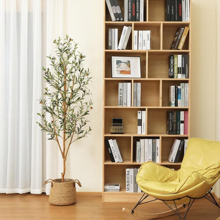 6FT Artificial Olive Tree With Realistic Leaves And Natural Trunk, Silk Fake Potted Tree With Woo... | SHEIN