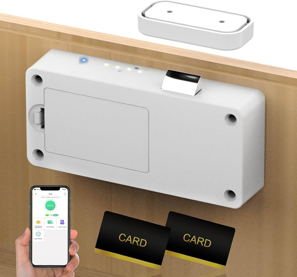 Smart Cabinet Lock, Hidden Electronic Bluetooth Child Safety Baby Proofing RFID Drawer Lock for F... | Amazon (US)