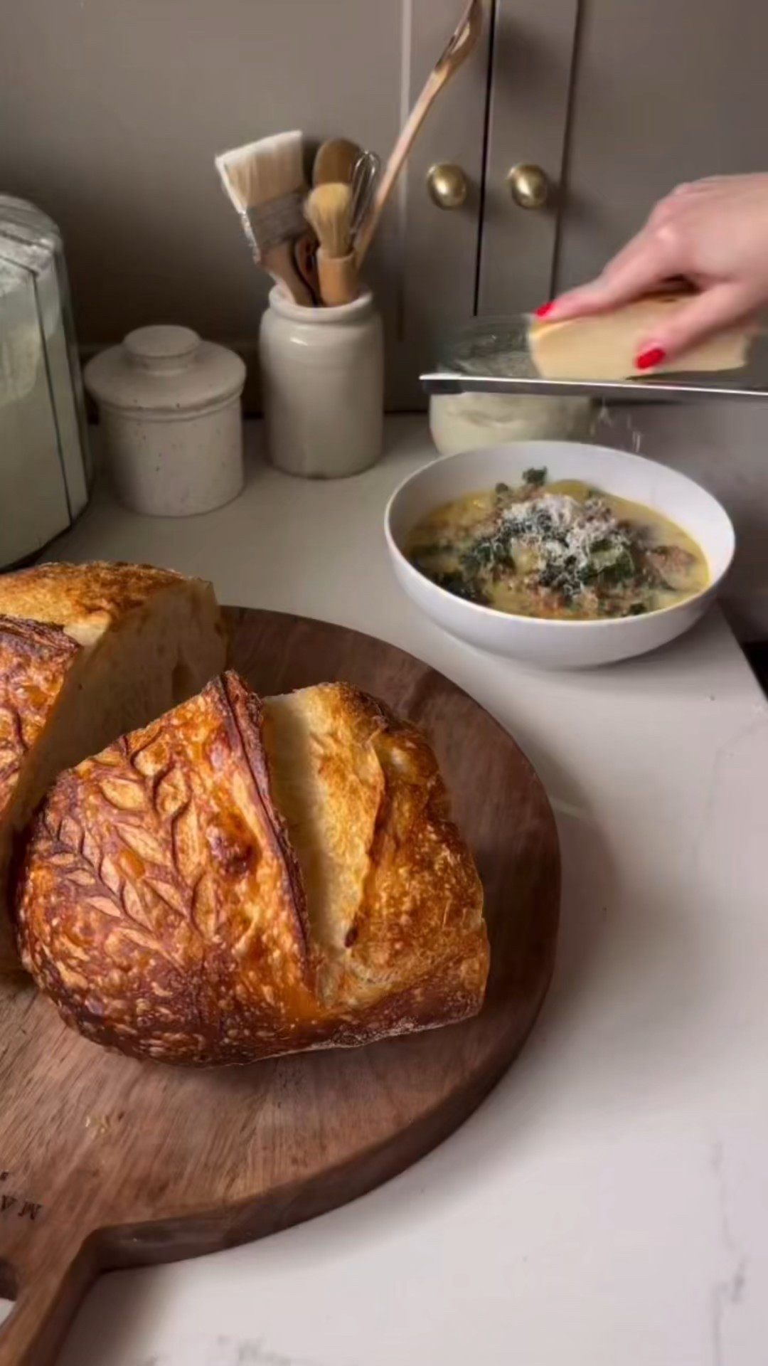 A simple, cozy dinner that never disappoints.
This Zuppa Toscana is hearty, comforting, and perfect paired with crusty sourdough bread. Easy enough for a weeknight and cozy enough for a weekend meal.

#LTKHome #LTKfoodie #LTKSeasonal