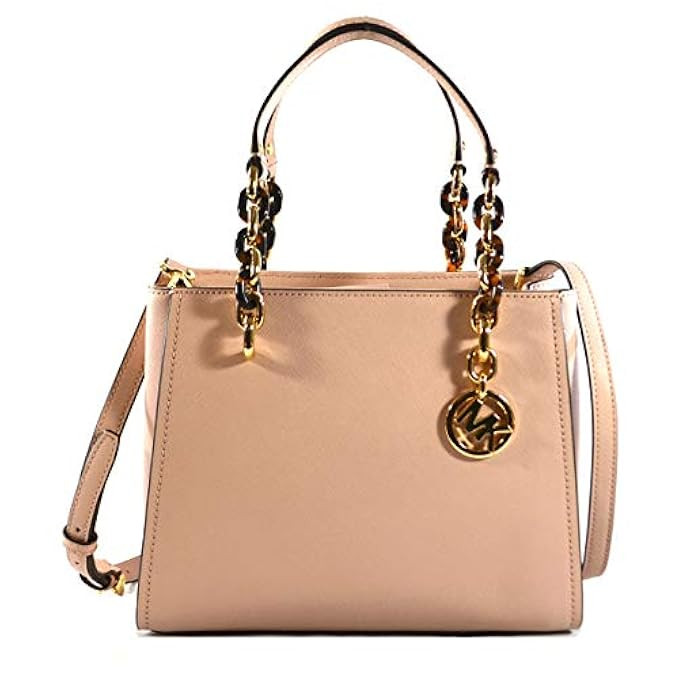 Michael Kors Sofia Saffiano Leather Satchel Crossbody Bag Purse Tote Handbag, Ballet | Amazon (US)